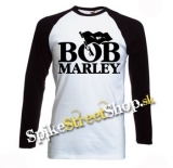 BOB MARLEY - Logo & Flag - pánske tričko s dlhými rukávmi