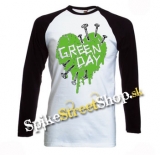 GREEN DAY - Green Heart - pánske tričko s dlhými rukávmi