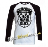 JOHNNY CASH - Man In Black - pánske tričko s dlhými rukávmi