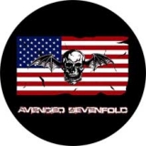 AVENGED SEVENFOLD - Skull 2 - USA Flag - odznak