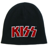KISS - Red Logo - čierna zimná čiapka