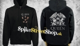QUEEN - Logo & Band - čierna pánska mikina na zips