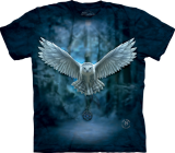 MAGICKÁ SOVA - pánske modré tričko od značky THE MOUNTAIN