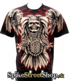 FANTASY MOTIVES - Skull Eagle Totem - čierne pánske tričko