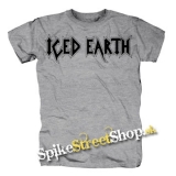 ICED EARTH - Logo - sivé pánske tričko