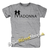 MADONNA - Logo - sivé pánske tričko