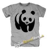 PANDA - sivé pánske tričko