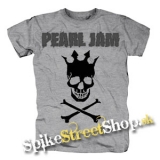 PEARL JAM - Skull - sivé pánske tričko