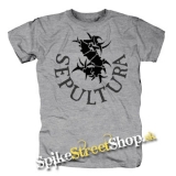 SEPULTURA - Logo - sivé pánske tričko
