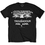 GUNS N ROSES - Troubadour Flyer - čierne pánske tričko