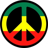 PEACE - Rasta Colour - odznak