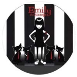 EMILY THE STRANGE - čb pásiky - odznak