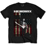 JIMI HENDRIX - Peace Flag - čierne pánske tričko