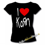 I LOVE KORN - čierne dámske tričko