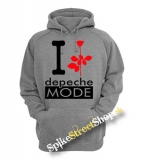 I LOVE DEPECHE MODE - šedá pánska mikina