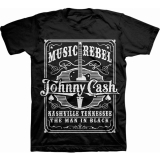 JOHNNY CASH - Music Rebel - čierne pánske tričko