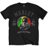 BOB MARLEY - Rebel Music Seal - čierne pánske tričko