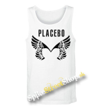 PLACEBO - Wings Logo - Mens Vest Tank Top - biele