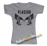 PLACEBO - Wings Logo - šedé dámske tričko