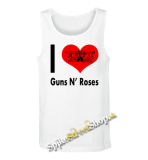 I LOVE GUNS N ROSES - Mens Vest Tank Top - biele