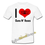 I LOVE GUNS N ROSES - biele pánske tričko