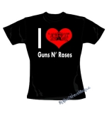 I LOVE GUNS N ROSES - čierne dámske tričko