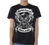 MOTORHEAD - Crossed Swords England Crest - čierne pánske tričko