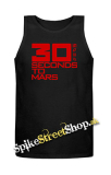 30 SECONDS TO MARS - Red Big Logo - Mens Vest Tank Top - čierne