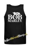 BOB MARLEY - Logo & Flag - Mens Vest Tank Top - čierne