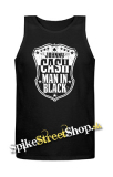 JOHNNY CASH - Man In Black - Mens Vest Tank Top - čierne