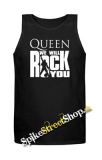 QUEEN - We Will Rock You - Mens Vest Tank Top - čierne