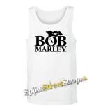 BOB MARLEY - Logo & Flag - Mens Vest Tank Top - biele