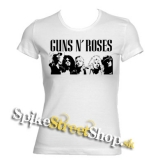 GUNS N ROSES - Logo & Band - biele dámske tričko