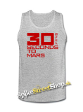30 SECONDS TO MARS - Red Big Logo - Mens Vest Tank Top - šedé