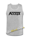 ACCEPT - Logo - Mens Vest Tank Top - šedé