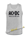 AC/DC - Back In Black - Mens Vest Tank Top - šedé