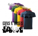 GUNS N ROSES - Logo & Band - farebné pánske tričko