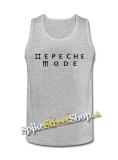 DEPECHE MODE - Logo - Mens Vest Tank Top - šedé