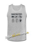 FOO FIGHTERS - Album Collection - Mens Vest Tank Top - šedé