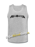HELLOWEEN - Logo - Mens Vest Tank Top - šedé