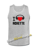 I LOVE ROXETTE - Mens Vest Tank Top - šedé