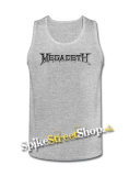 MEGADETH - Logo - Mens Vest Tank Top - šedé
