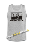 NICKELBACK - Logo & Band - Mens Vest Tank Top - šedé