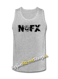 NOFX - Logo - Mens Vest Tank Top - šedé