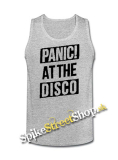PANIC AT THE DISCO - Big Logo - Mens Vest Tank Top - šedé