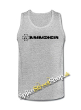 RAMMSTEIN - Logo - Mens Vest Tank Top - šedé
