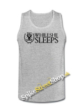WHILE SHE SLEEPS - Logo - Mens Vest Tank Top - šedé