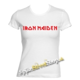IRON MAIDEN - Red Logo - biele dámske tričko