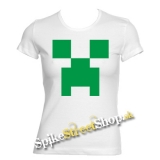 MINECRAFT - Green Creeper - biele dámske tričko