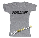 MINECRAFT - Logo - šedé dámske tričko